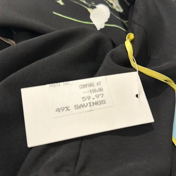 Cece Black Off Shoulder Black & Floral Dress - Picture 7 of 7